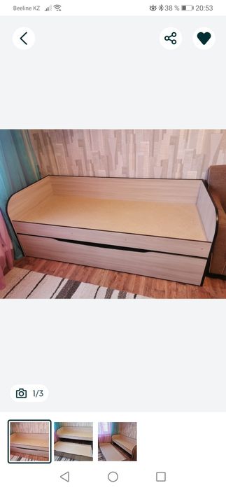 Двойная подростковая кровать с матрасами