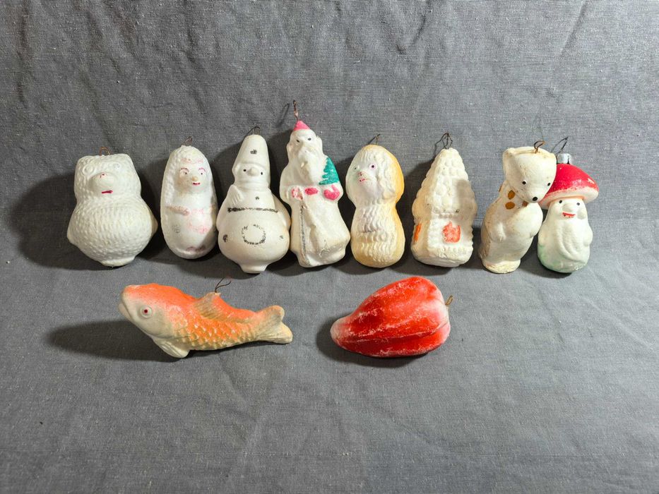 Елочные игрушки.Пенопласт. 10шт