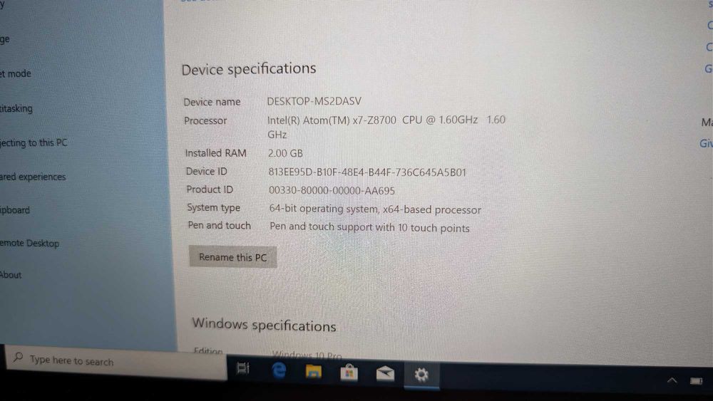 Tablet PC 10.8"  Microsoft Surface 3