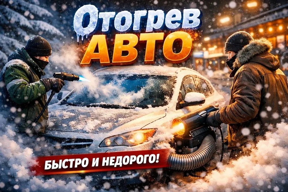 Отогрев авто грузовой легковой спецтехника машка прикурить