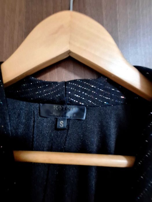 Rochie de ocazie neagra cu insertii argintii