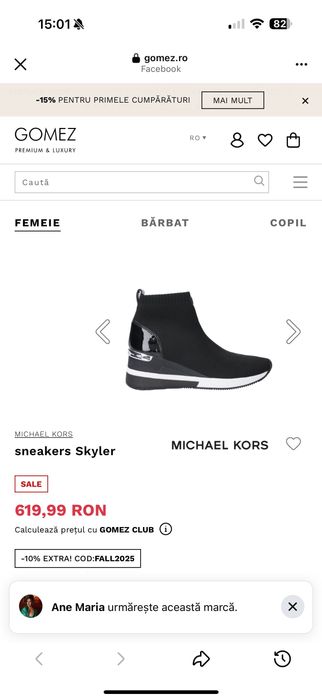 Vând adidasi michael kors