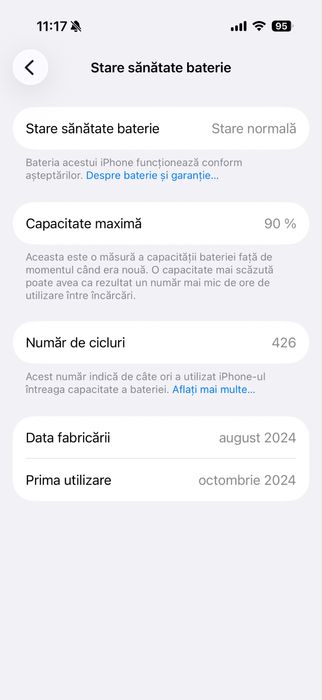iPhone 16 Pro Gold 128 Gb baterie 90%