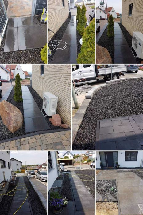 Редене на павета и плочки, вертикална планировка, изкопни услуги и още