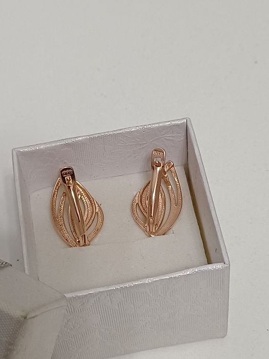 Серьги мельхиор золочение