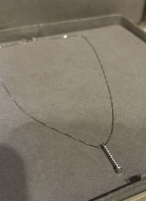 Колие бяло злато и диаманти