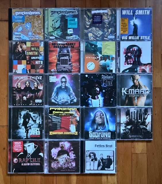 CD orig hip hop: D12, Run-DMC, Cypress Hill, Warren G, Akon, Jay-Z,BoB