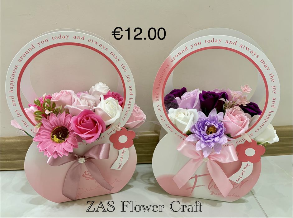 Сапунени цветя в кутии - специално за 8ми март