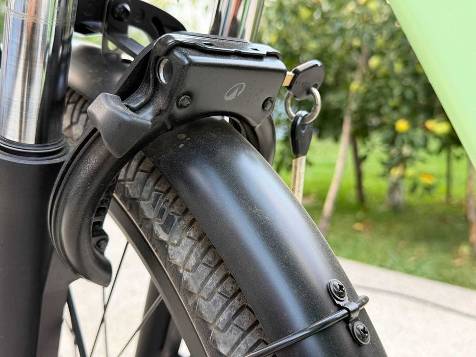 Bicicletă electrică longtail, E-three 500 Verde sorbet