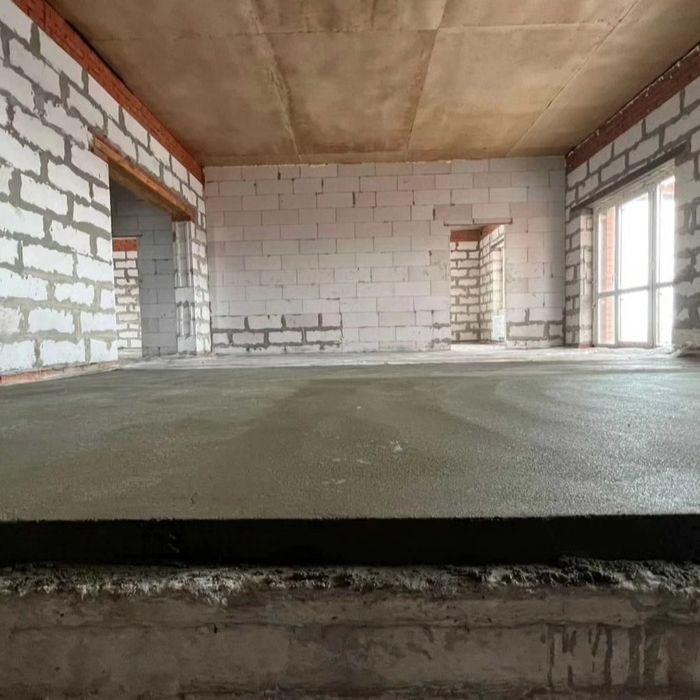 Полусухая стяжка лазером под маяк