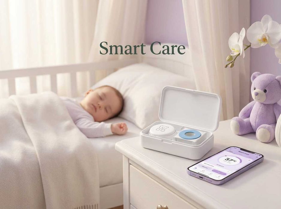 Смарт термометър на Smart  Care с приложение към смартфона Ви