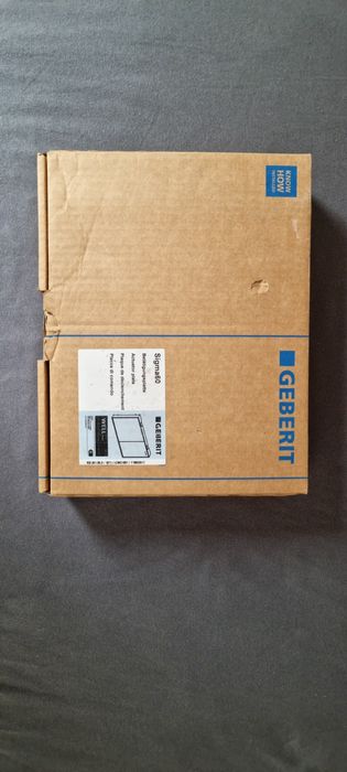 Clapeta Geberit Sigma 60, sticlă, alb