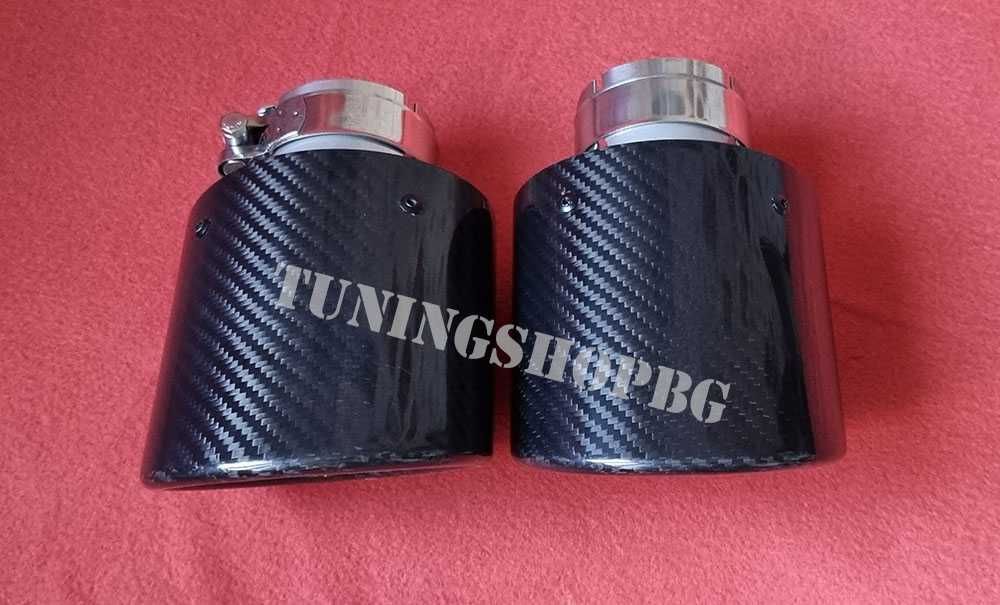 Накрайник за ауспух карбонов елипсовиден 114х95 мм изход