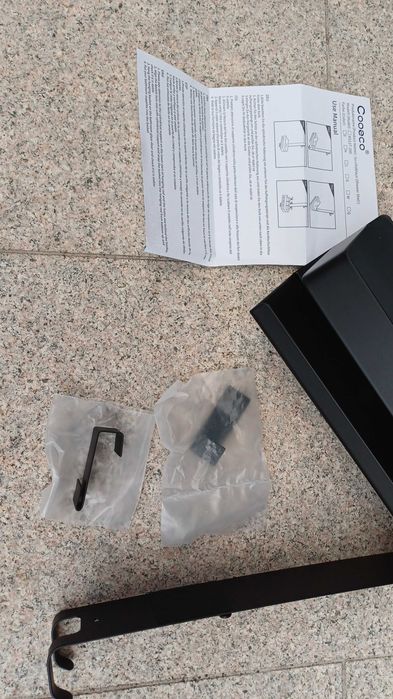 Raft de dus suspendabil, negru, din oțel inoxidabil – Suport de dus cu carlig pentru usi de sticla cu grosime de pana la 12 mm