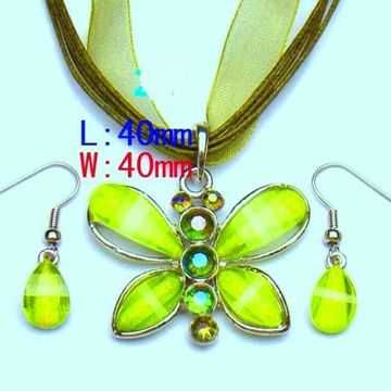 Колие  Корона, Пеперуда  с обеци