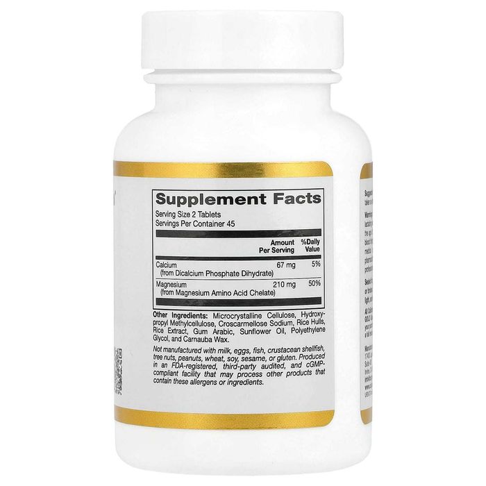 California Gold Nutrition, Хелат магния, 210 мг, 90 таблеток