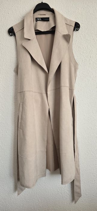 Нов. Дамски елек от изкуствен велур на   Zara