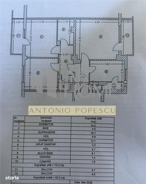 Apartament 3 camere, centrala proprie, Ploiesti, zona Cioceanu.