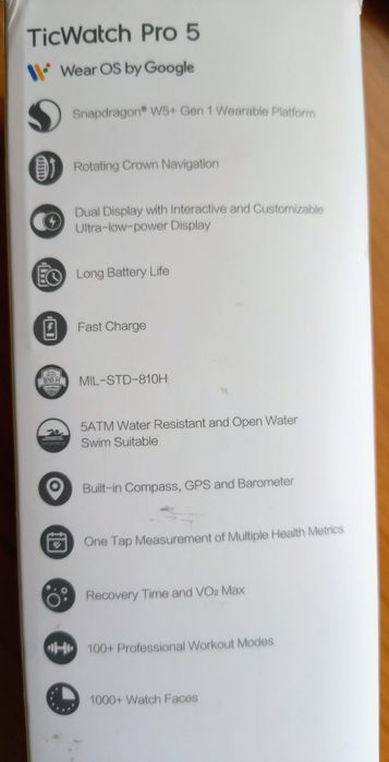 Smartwatch Mobvoi Ticwatch Pro 5