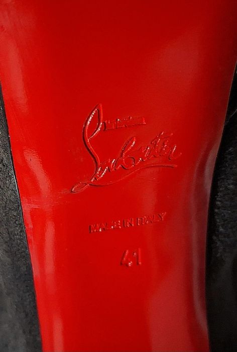 Cizme Christian Louboutin din piele întoarsă
