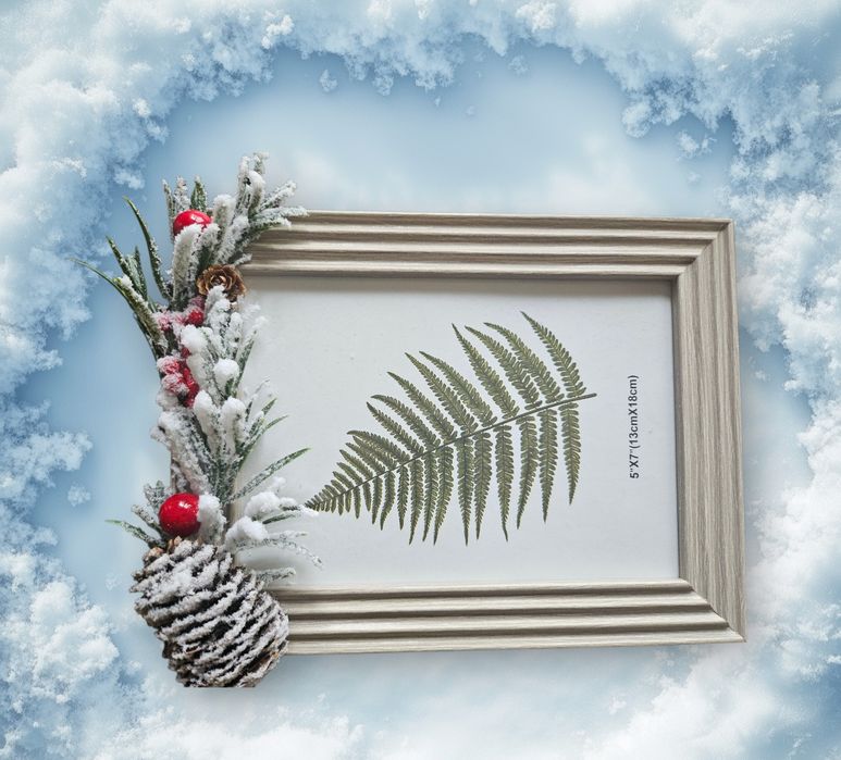 Коледни рамки за снимки ръчно изработени