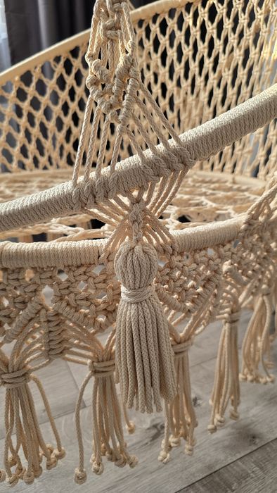 Подвесное кресло-качеля, гамак, макраме