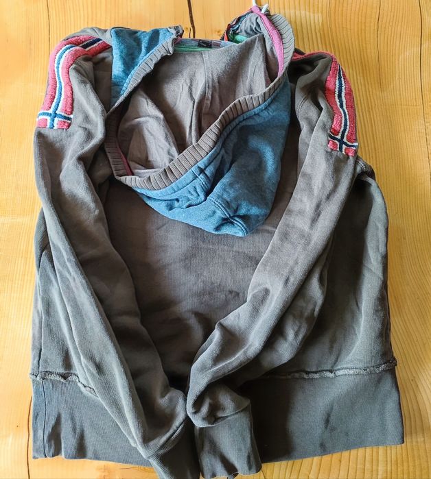 Оригиналени суитчъри  Napapijri яке Супердрай Superdry качулка цип Хл/