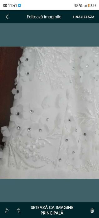 Rochie alba scurta mireasa