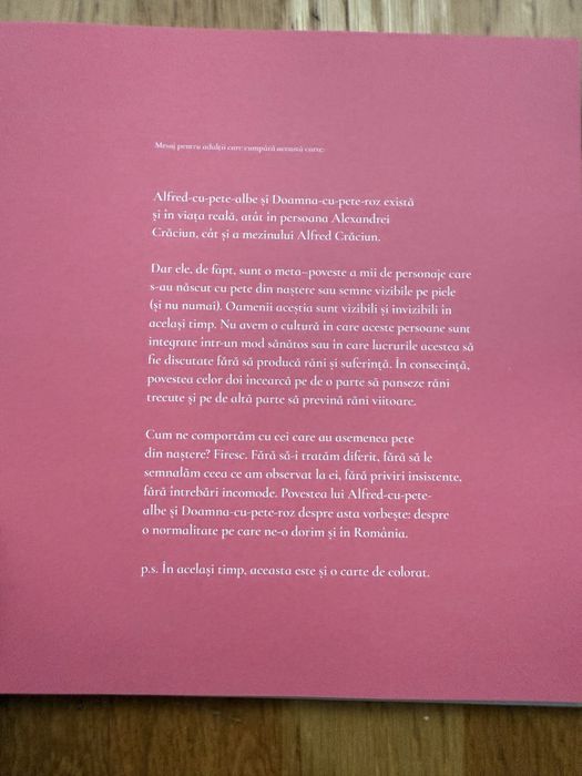 Carte Alfred cu pete albe si doamna cu pete roz Alexandra Craciun