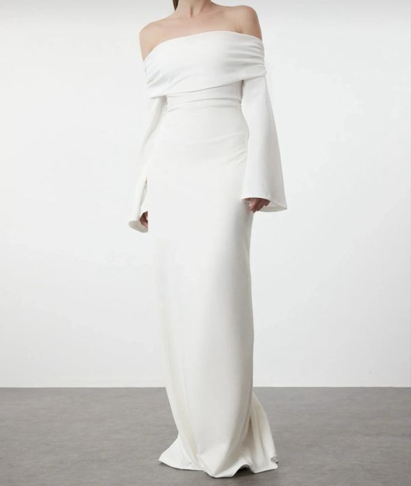 Rochie lungă alba marimea L-XL