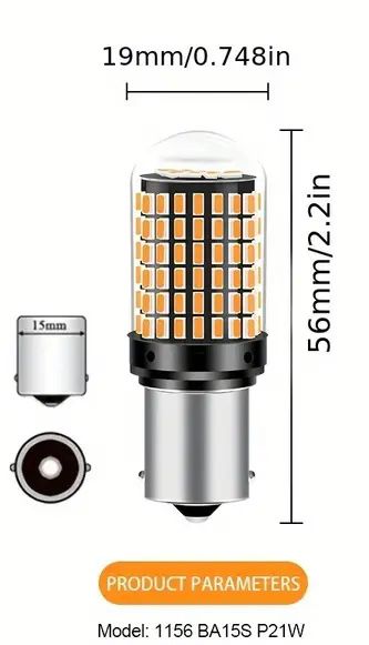 7443/Т20/ 1156 мигач стоп led крушки за автомобил без грешки бял цвят