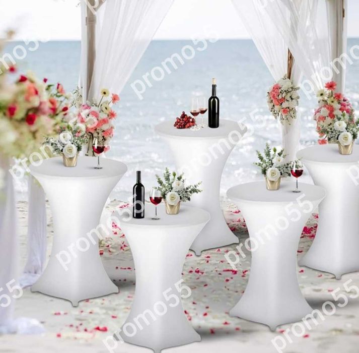 Сгъваема Висока Маса за Кетъринг, Кръгла Коктейлна Маса 80х110см.