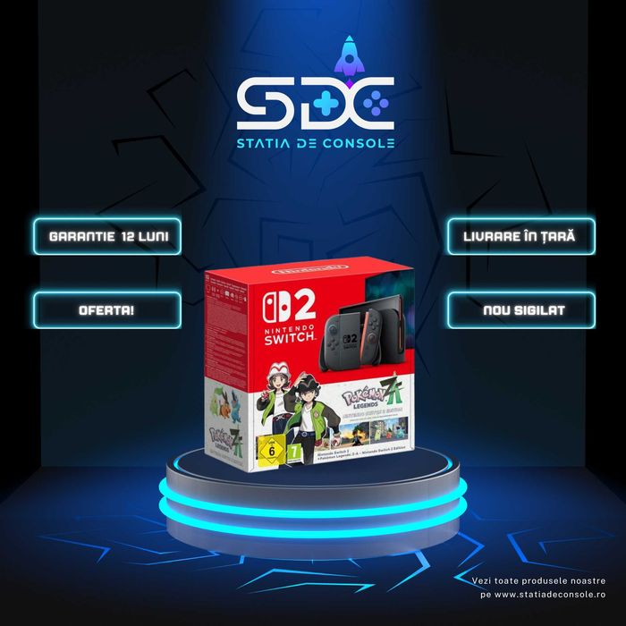 NOU Nintendo Switch 2 Bundle Pokemon Legends Z-A Garantie 12 LUNI