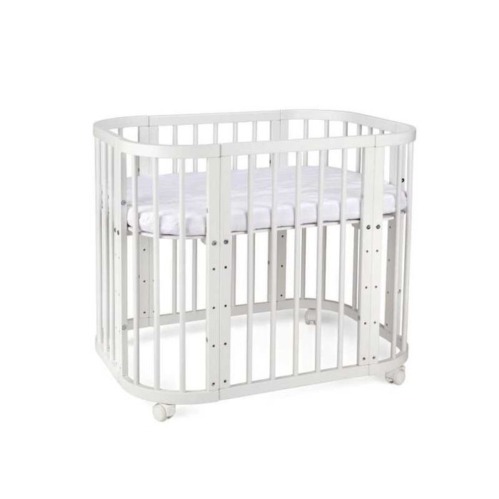 Кошара за Бебе, Детско Легло Смарт 5в1 и Матрак - Цвят Бяла
