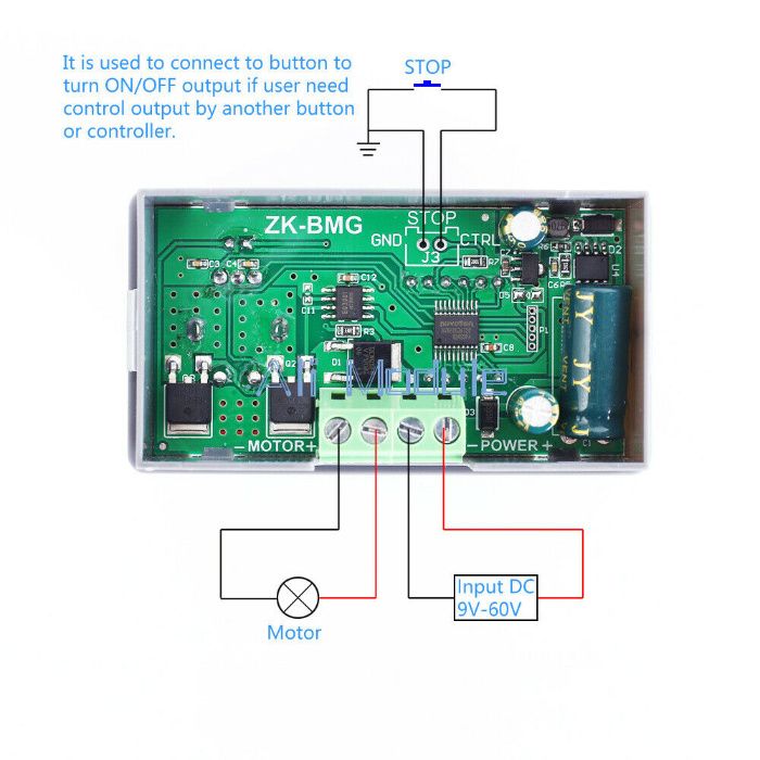 PWM DC 9-60V 12A putere 500W. Variator regulator de turatie! Nou!