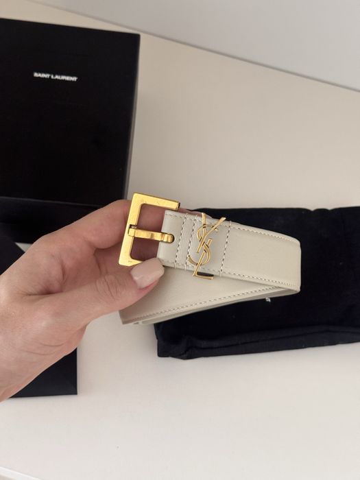 Колан YSL слонова кост