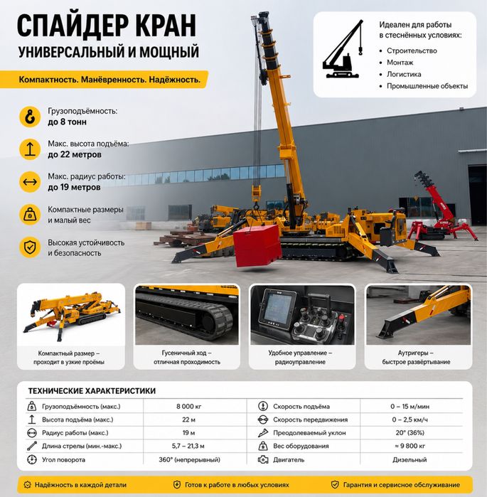Спайдер Кран (Кран Паук) CS-8000