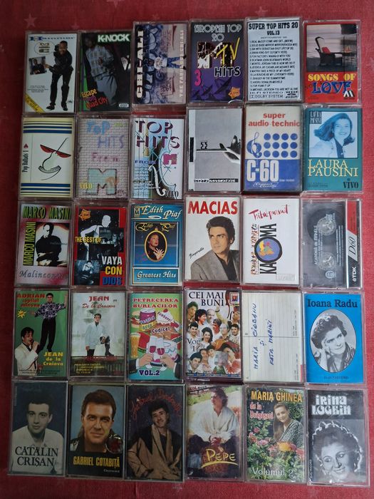 Vând lot 100 casete audio, stare excelentă + bonus