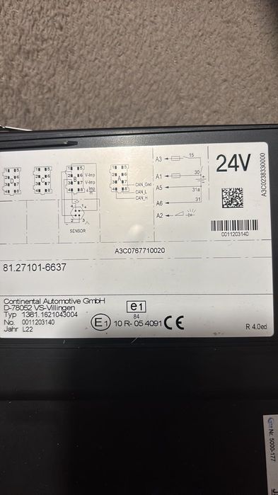 Смарт тахограф 1 от Ман ТГХ от 2023 година