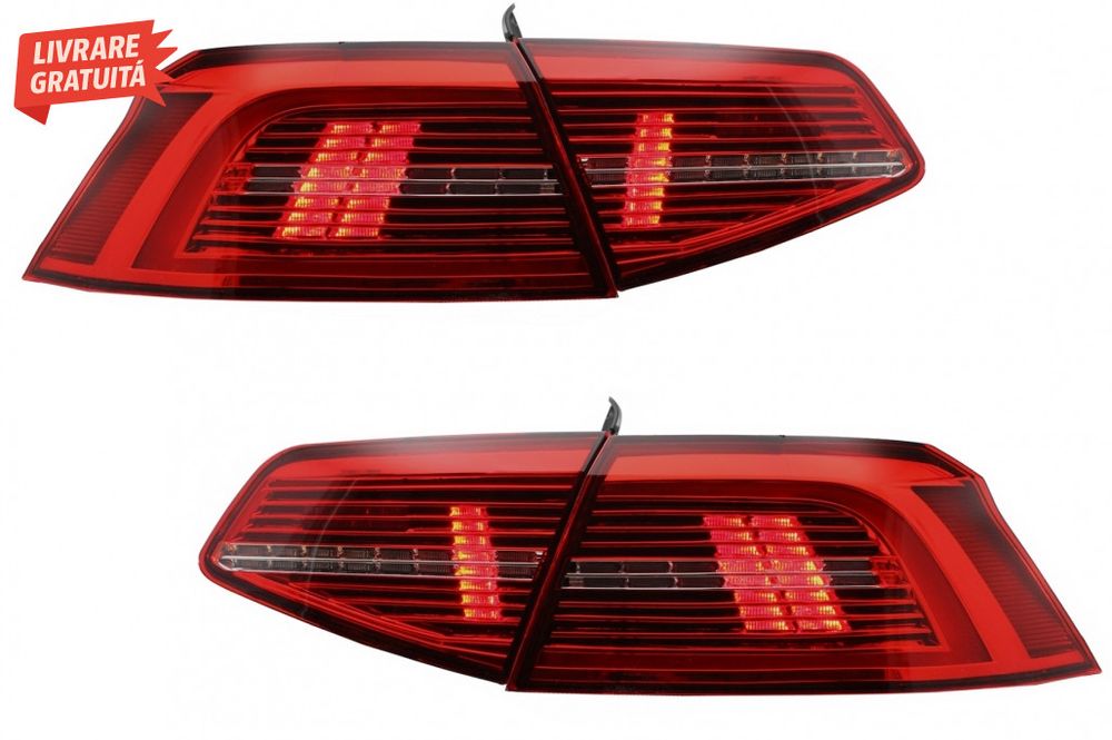 Stopuri LED VW Passat B8 3G (2015-2019) Sedan Matrix R line cu semnal