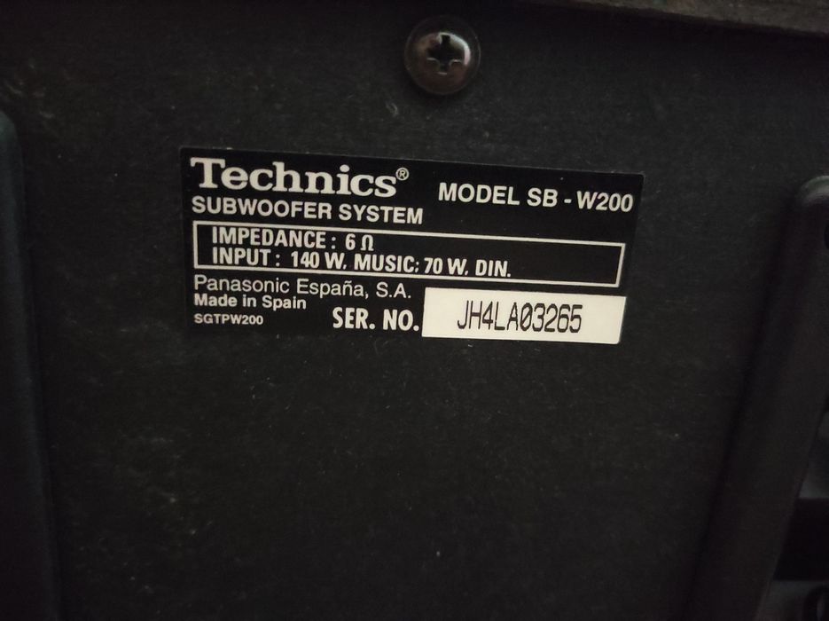 Сабвуфер Technics SB W200