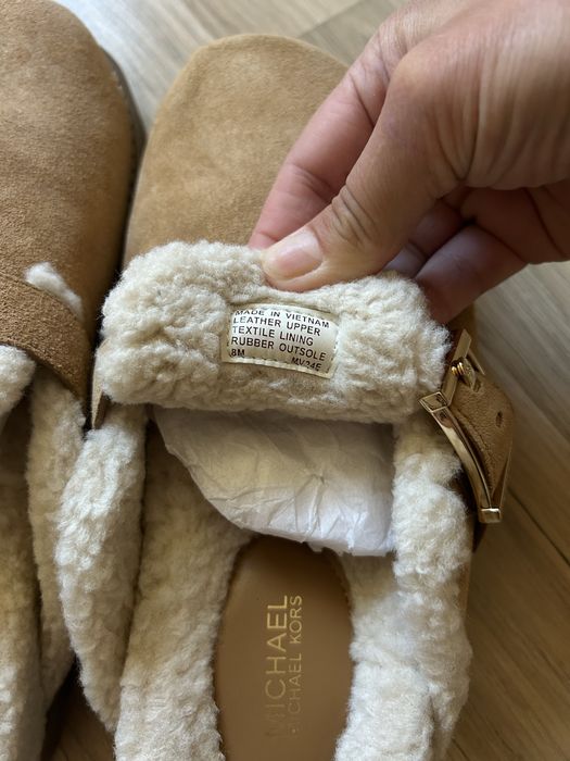papuci cu blana Michael Kors