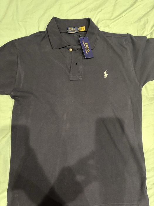 Тениска с яка Тъмно-синя Ralph Lauren