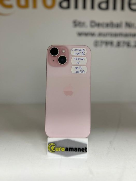 Telefon mobil Apple iPhone 15, 128GB, 90% bat. -D-