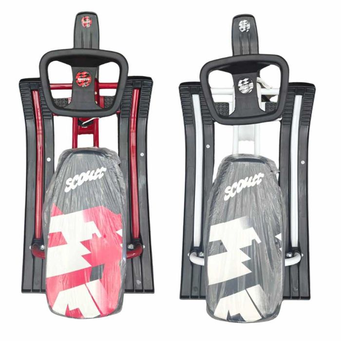 Зимна шейна с кормило, предни и задни ски и метална спирачка Mustang