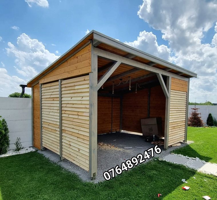 Foisor terasa pergola pavilion de lemn Bucuresti Ilfov montaj 4 ore