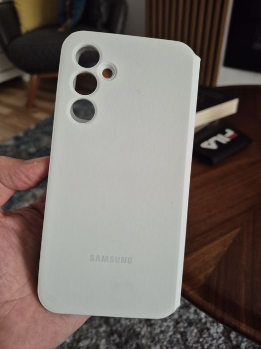 Husă albă, Samsung S23 FE smart view wallet, produs nou.