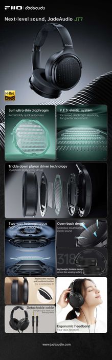 Планарные наушники Fiio JT7