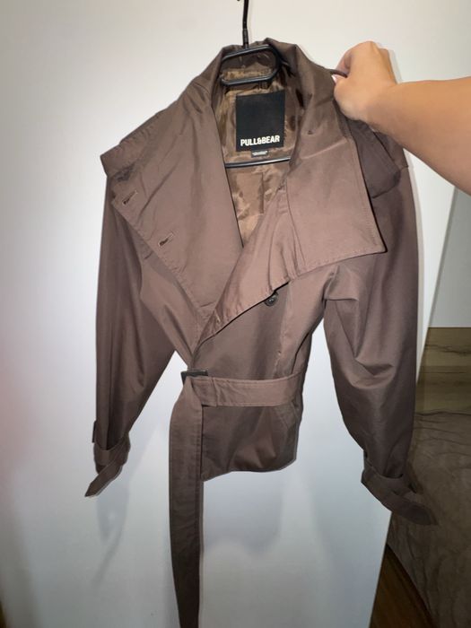 Шлифер pull and bear кафяв неизползван