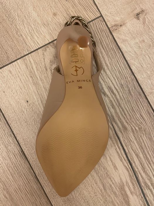 Pantofi nude Eva Minge toc stiletto 11 cm